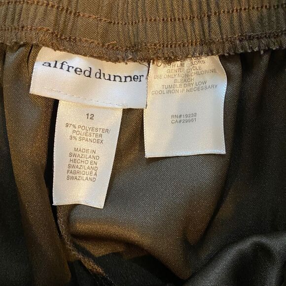 Alfred Dunner Pull On Pants ~ Sz 12 ~ Brown ~ High Rise ~ 27" Inseam - Picture 4 of 6